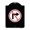 Signmission No Right Turn Graphic Only Heavy-Gauge Aluminum Architectural Sign, 24" x 18", BW-1824-23592 A-DES-BW-1824-23592 - alternate 1